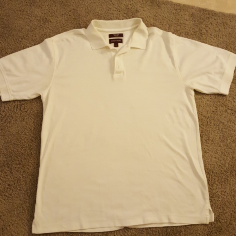 NORDSTROM  MEN'S POLO SHIRT WHITE.